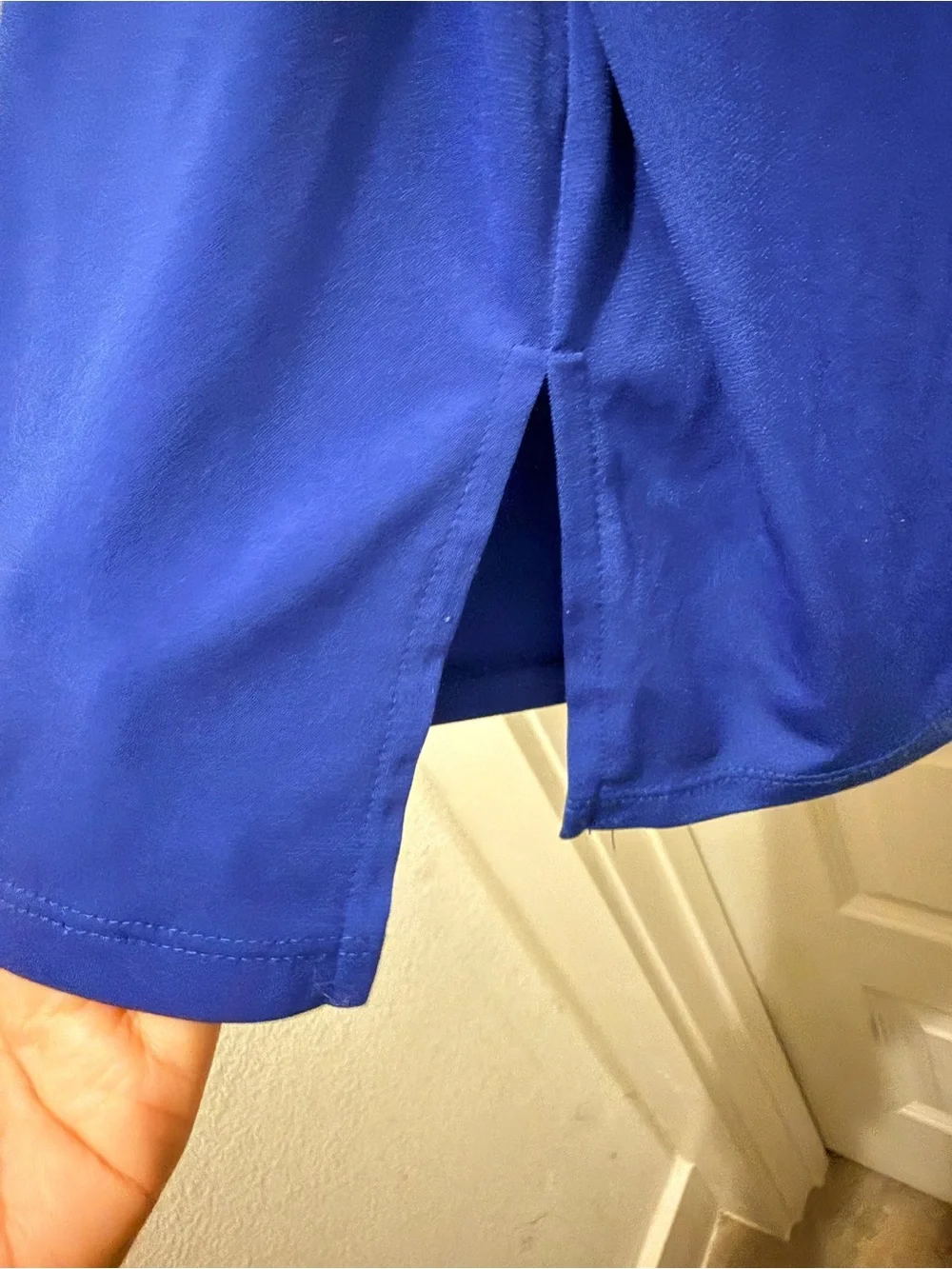 Michael Kors Electric Blue Cold-Shoulder Ladder Sleeve Tunic